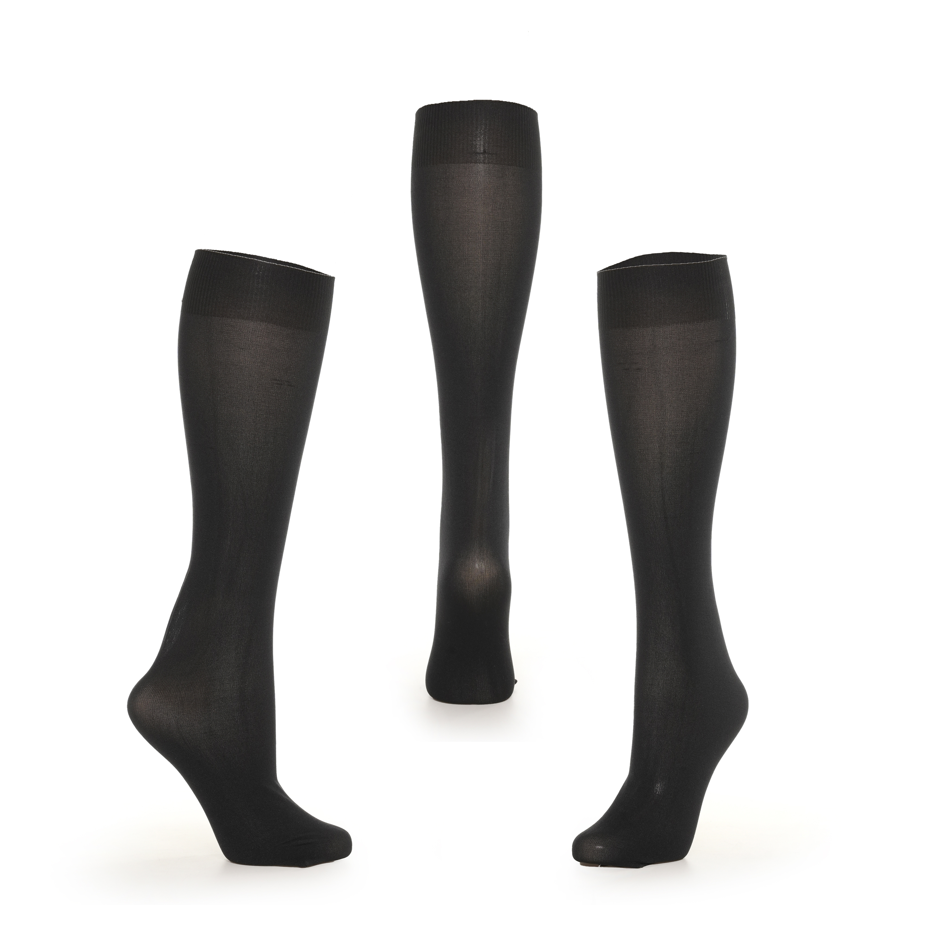 Conjunto de meias masculinas casuais pretas Selene modelo 3030 mostrando qualidade e conforto
